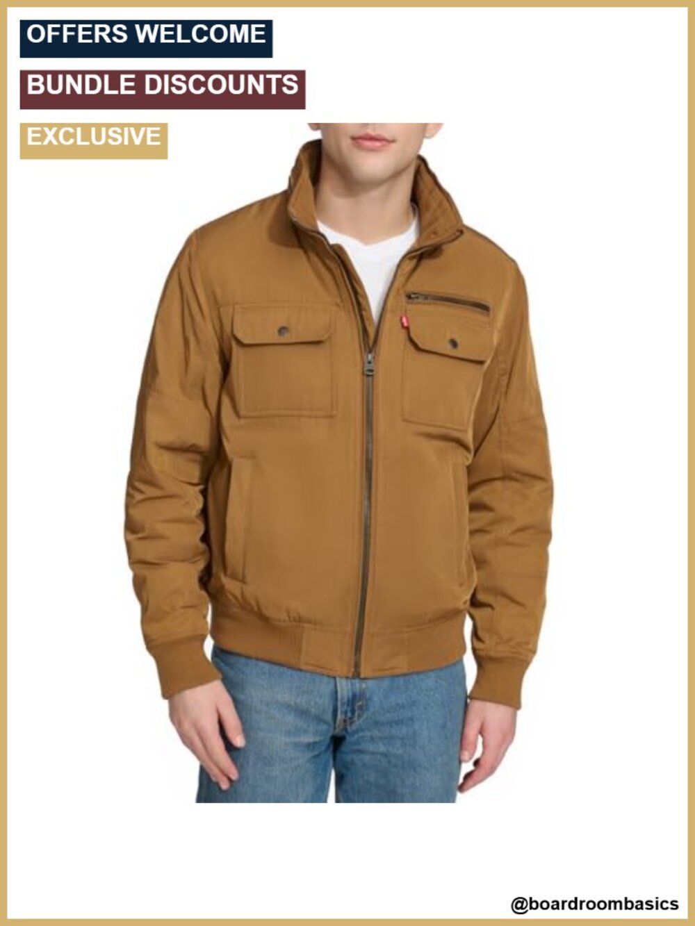 Levi's Men's Stand Collar Utility Bomber